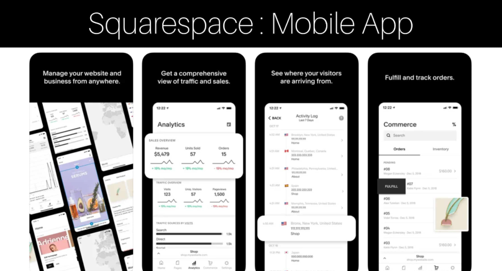 SquareSpace mobile app